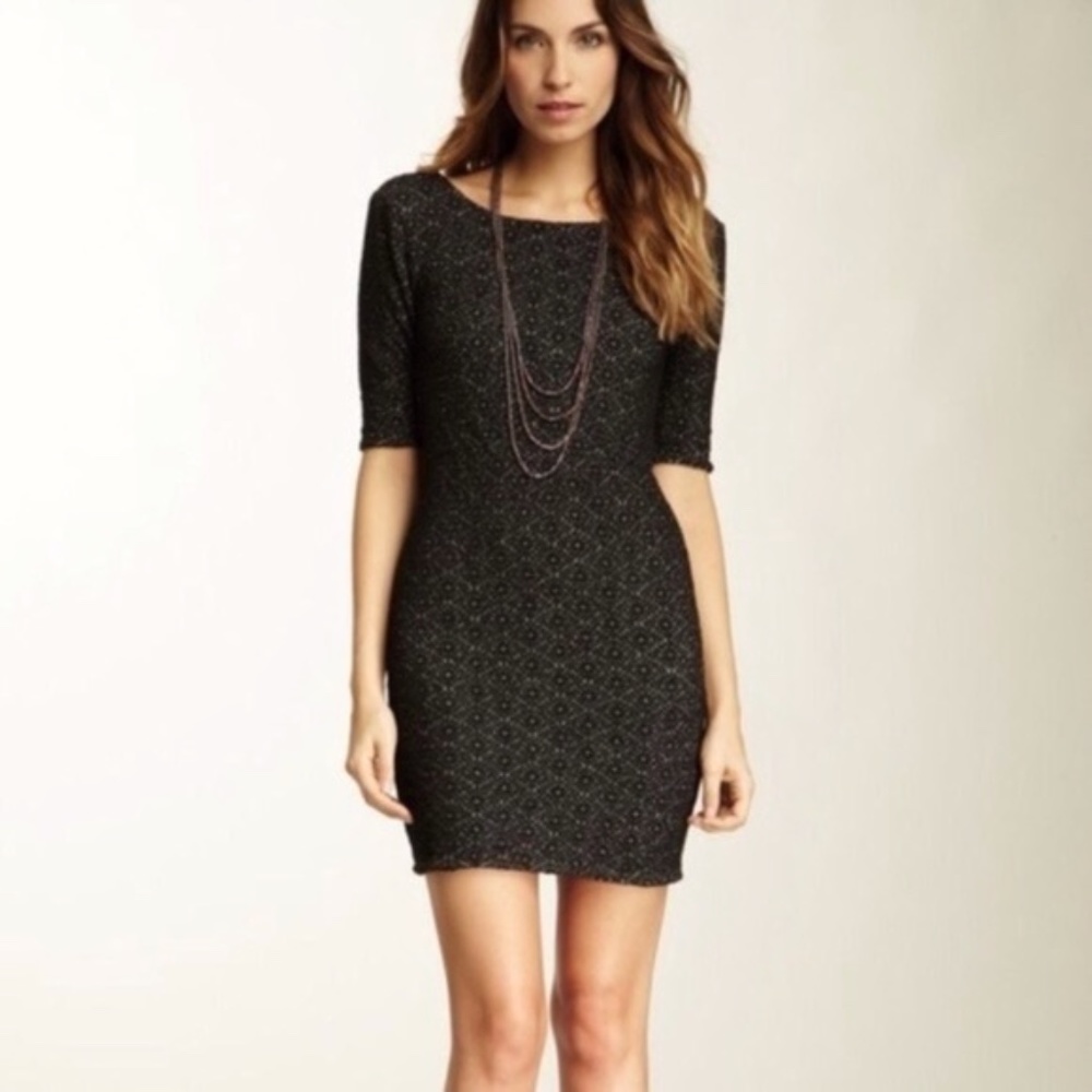 Free People Lady Pucker scoop back Bodycon  dress